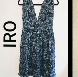 IRO Silk Dress with Plunging Neckline